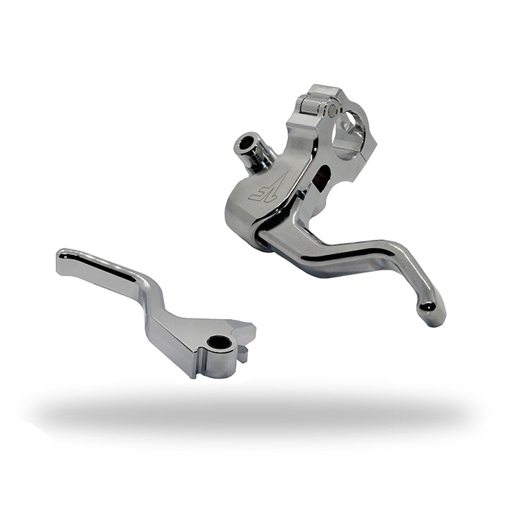 1fngr, 1FNGR Easier Pull Clutch Lever Assembly (Universal) | Chrome - Dyna/Softail