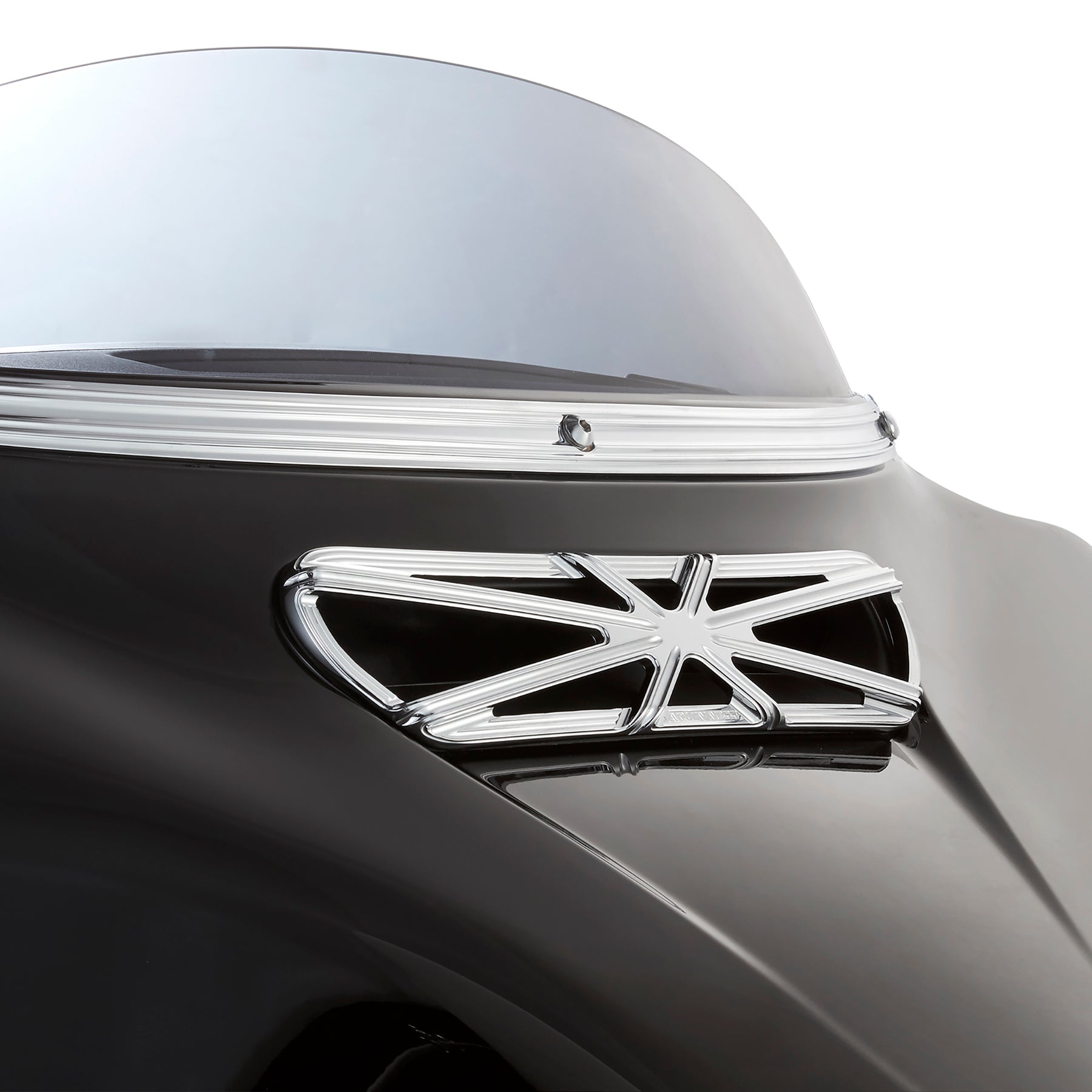 Arlen Ness, ARLEN NESS - 10 GAUGE FAIRING VENT TRIM - CHROME - STREET GLIDE