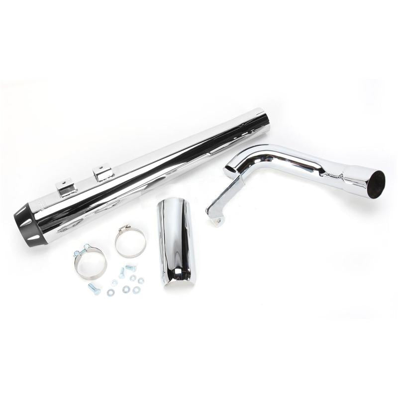 Bassani, BASSANI - PSEUDO LEFT SIDE MEGAPHONE MUFFLER FOR ROAD RAGE II MEGAPOWER SYSTEM - CHROME