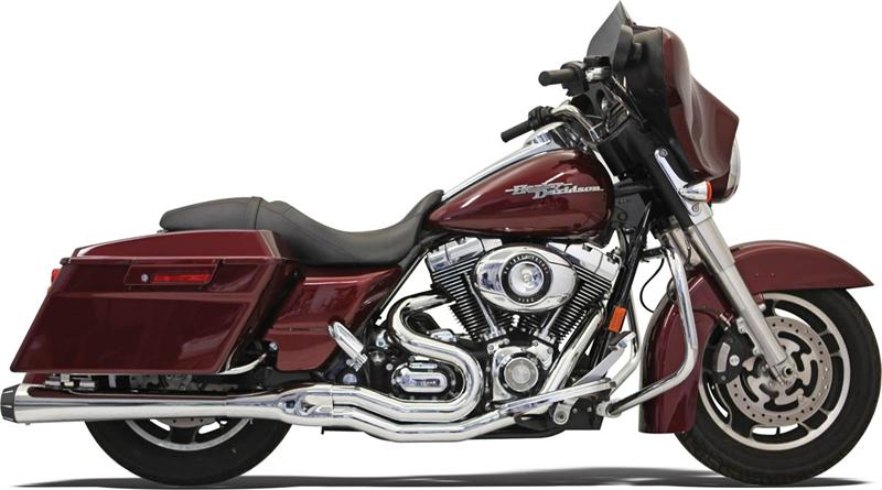 Bassani, BASSANI - ROAD RAGE B4 2:1 EXHAUST SYSTEM - CHROME, MEGAPHONE