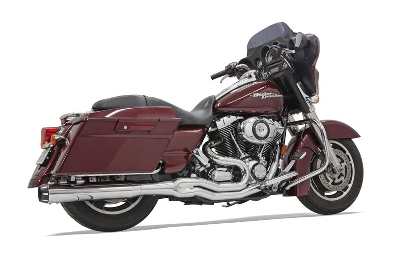 Bassani, BASSANI - ROAD RAGE B4 2:1 EXHAUST SYSTEM - CHROME, ROUND