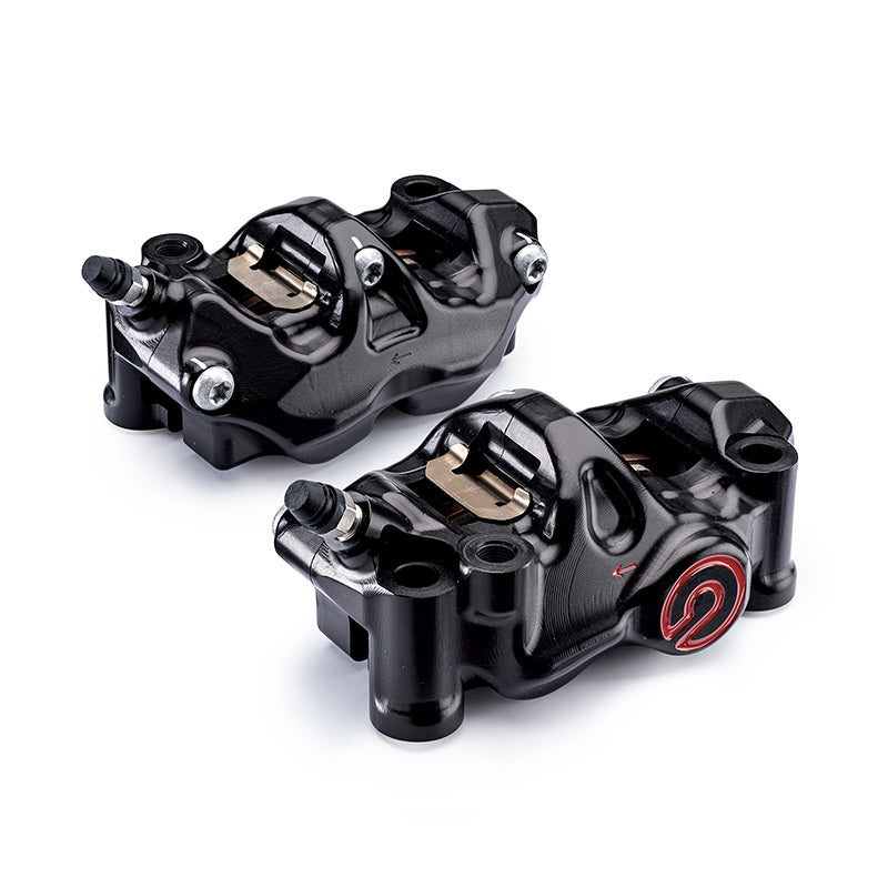 BREMBO, BREMBO - CALIPER SET - .484 CAFE KIT - 108MM RADIAL MOUNT - BLACK W/ RED LOGO