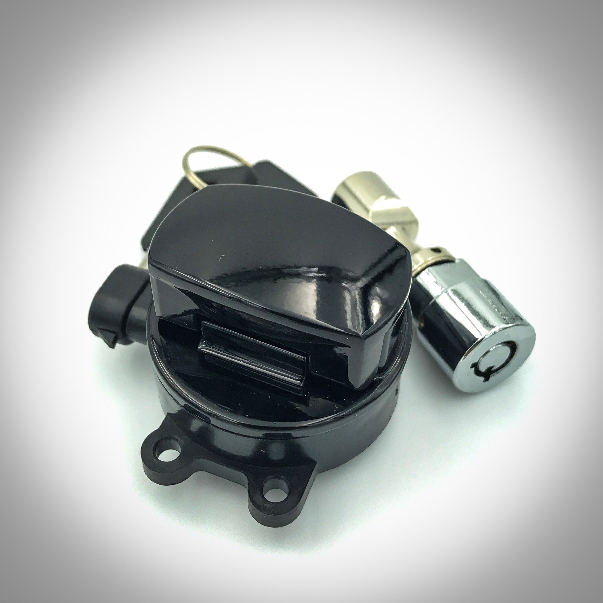 drag, Black Side Hinge Ignition Switch with Fork Lock