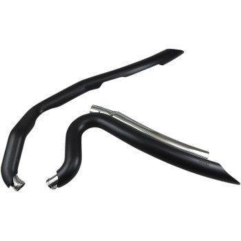 Cobra, COBRA - SPEEDSTER SWEPT SHORT EXHAUST SYSTEM - BLACK HEAT SHIELDS