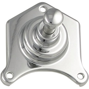 CUSTOM CYCLE ENGINEERING, CUSTOM CYCLE ENGINEERING - SOLENOID END COVER WITH STARTER BUTTON - CHROME - 2.0/2.4 KILOWATT