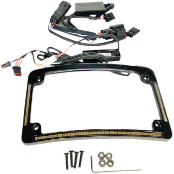 Custom Dynamics, CUSTOM DYNAMICS - ALL IN ONE LICENSE PLATE FRAME - PLUG & PLAY - '14-22 BAGGER