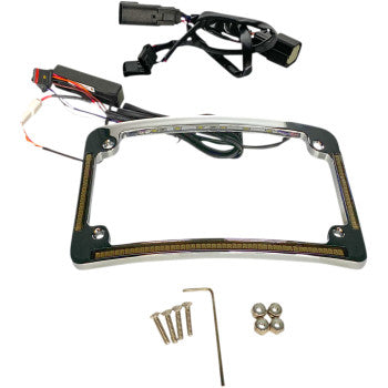 Custom Dynamics, CUSTOM DYNAMICS - ALL IN ONE LICENSE PLATE FRAME - PLUG & PLAY - '14-22 TOURING