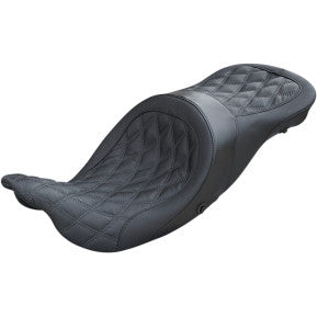 Danny Gray, DANNY GRAY - AIRHAWK LONGHAUL 2-UP SEAT - DOUBLE DIAMOND STITCH W/ CHARCOAL GRAY THREAD - '08-'20 TOURING