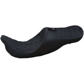 Danny Gray, DANNY GRAY - AIRHAWK LONGHAUL 2-UP SEAT - DOUBLE DIAMOND STITCH W/ GRAY THREAD - '08-'20 TOURING