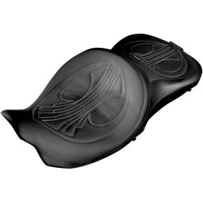 Danny Gray, DANNY GRAY - AIRHAWK LONGHAUL 2-UP SEAT - DRAG STITCH PATTERN W/ CHARCOAL GRAY THREAD - '08-'20 TOURING