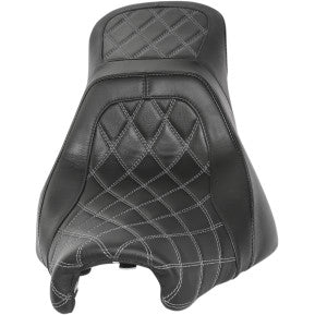 Danny Gray, DANNY GRAY - AIRHAWK WEEKDAY 2-UP SEAT - DIAMOND STITCH, CHARCOAL GRAY THREAD - '18-20 FXBR & FXBRS