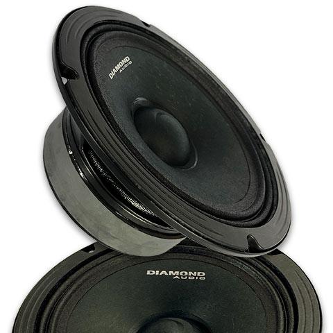 DIAMOND AUDIO, DIAMOND AUDIO MSPRO65 HIGH-OUTPUT 605" MIDRANGE HARLEY SPEAKER SET