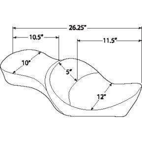 drag, DRAG - 2-UP DOUBLE BUCKET VINYL SEAT - MILD STITCH - '10-20 XL