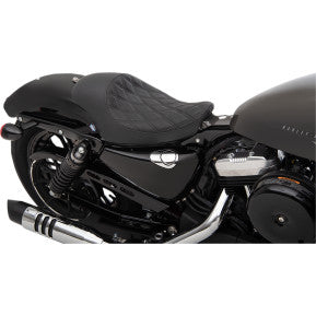 drag, DRAG - 3/4 LOW SOLO SEAT - BLACK, DOUBLE DIAMOND STITCH - '04-21 XL