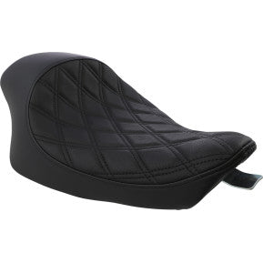 drag, DRAG - 3/4 LOW SOLO SEAT - BLACK, DOUBLE DIAMOND STITCH - '04-21 XL