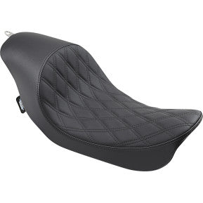 drag, DRAG - 3/4 LOW SOLO SEAT - DOUBLE DIAMOND STITCH, BLACK THREAD - '06-17 DYNA