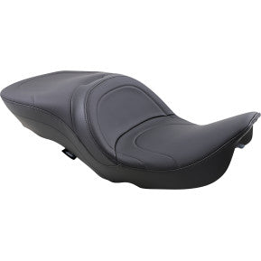 drag, DRAG - BACKREST COMPATIBLE 2-UP LEATHER SEAT - MILD STITCHED - '97-'07 TOURING