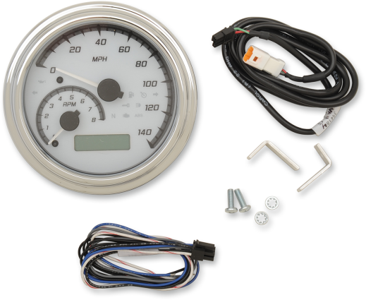 Dakota Digital, Dakota Digital 4-5/8" Tank Gauge System - White/Gray/Chrome Trim