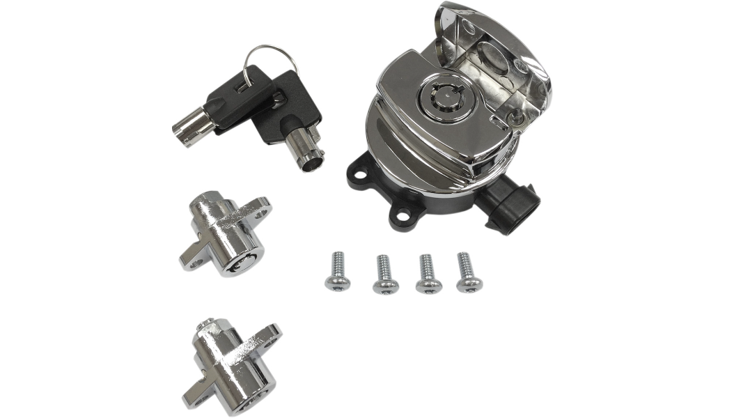 Drag Specialties, Drag Specialties Side Hinge Ignition Switch with Saddlebag Lock - 14+ Road King