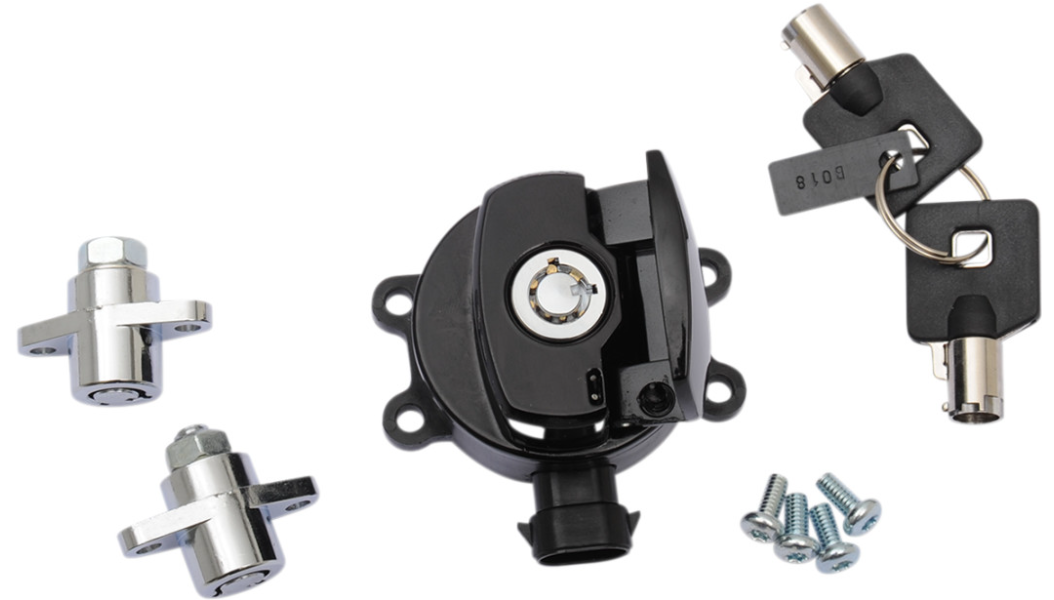 Drag Specialties, Drag Specialties Side Hinge Ignition Switch with Saddlebag Lock - 14+ Road King