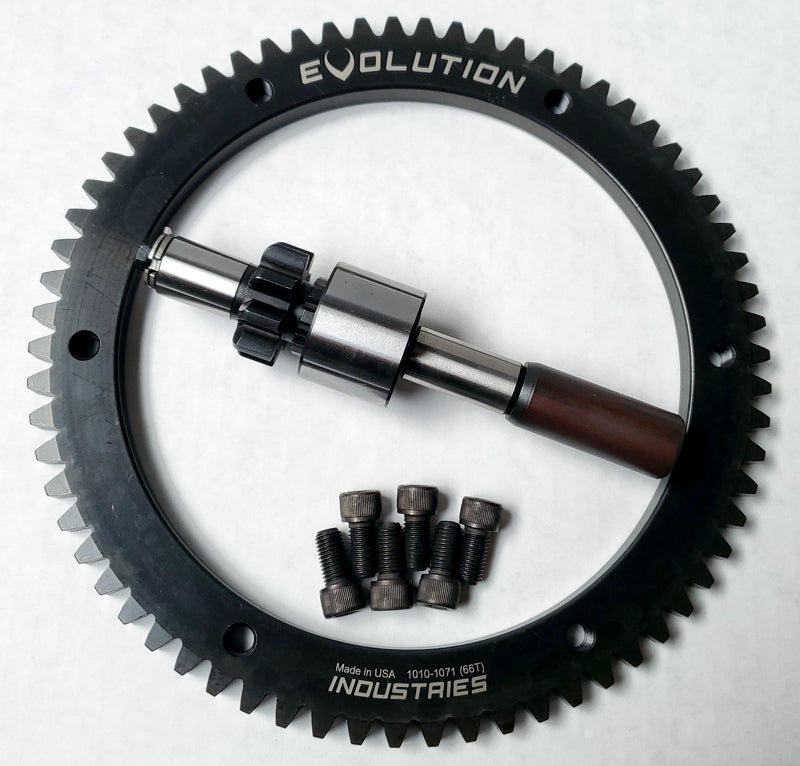 EVOLUTION INDUSTRIES, EVOLUTION INDUSTRIES - COMPLETE STARTER RING GEAR KITS - '90 & LATER BIG TWIN