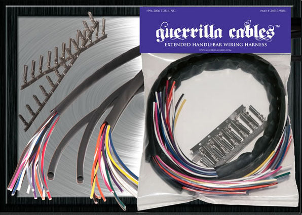 guerrilla cables, GUERRILLA CABLES - 1996-2006 BAGGER HANDLEBAR EXTENSION KITS