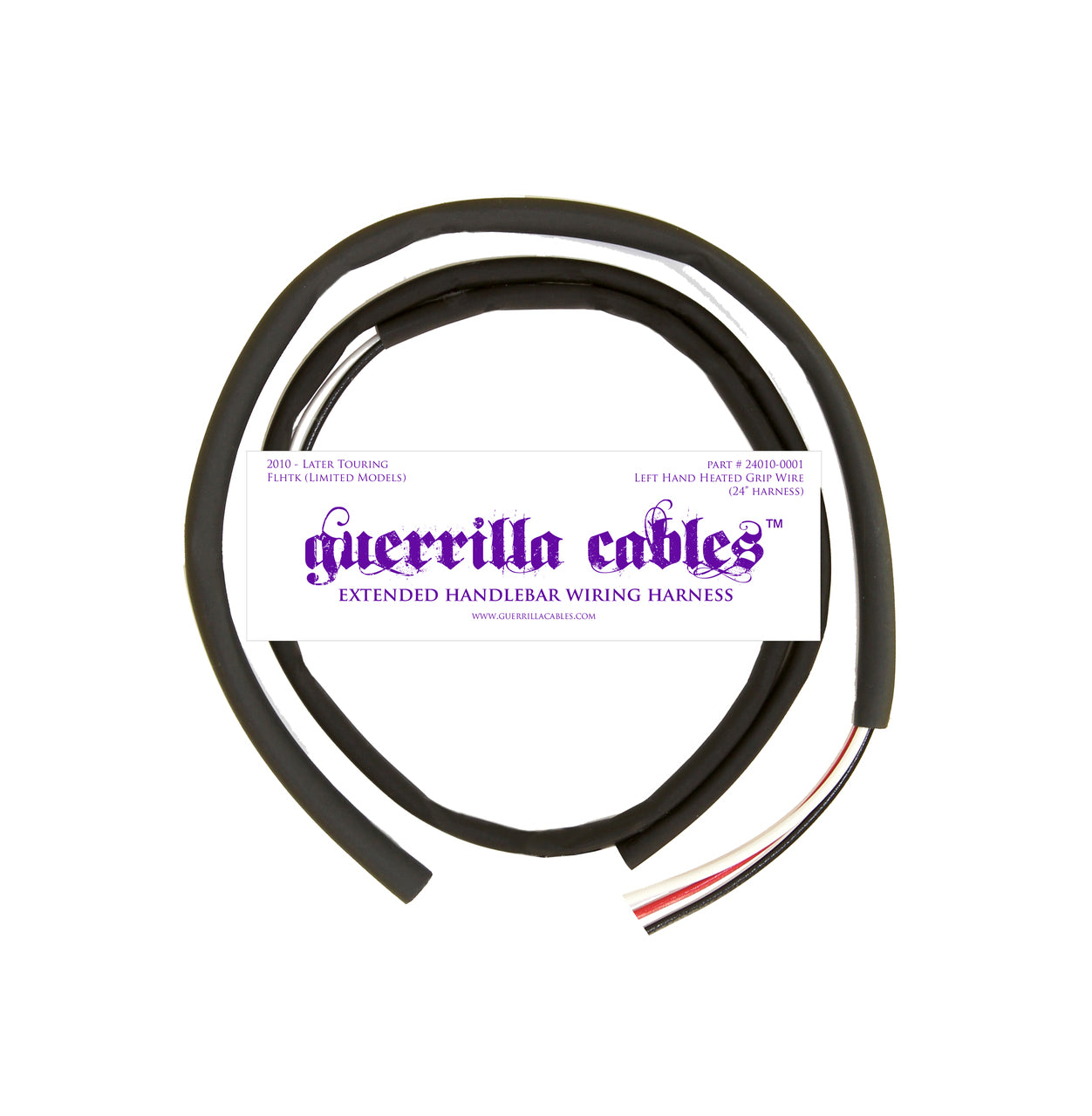 guerrilla cables, GUERRILLA CABLES - 2010- LATER LIMITED LEFT HAND HEATED GRIP WIRE HARNESS