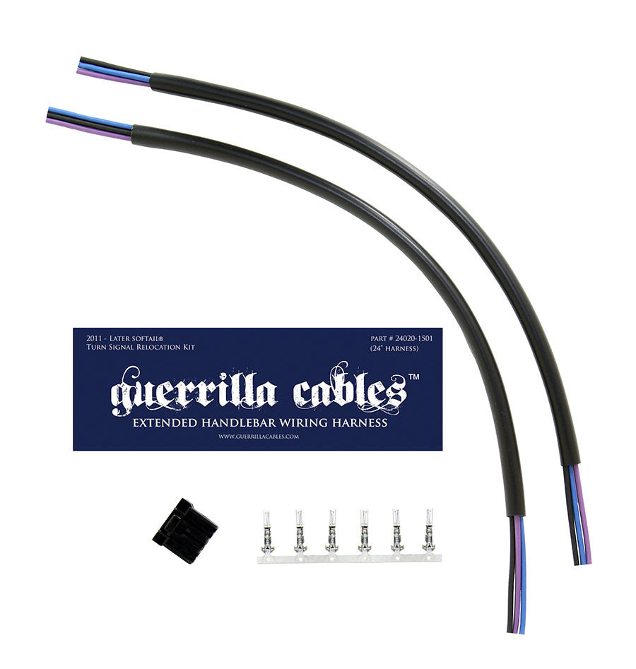 guerrilla cables, GUERRILLA CABLES - 2011-2015 SOFTAIL TURN SIGNAL RELOCATION KITS