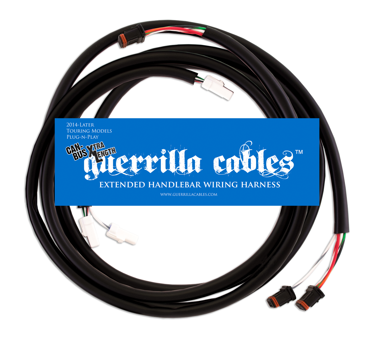 guerrilla cables, GUERRILLA CABLES - 2014-2020 TOURING CAN-BUS XTRA LENGTH HARNESS