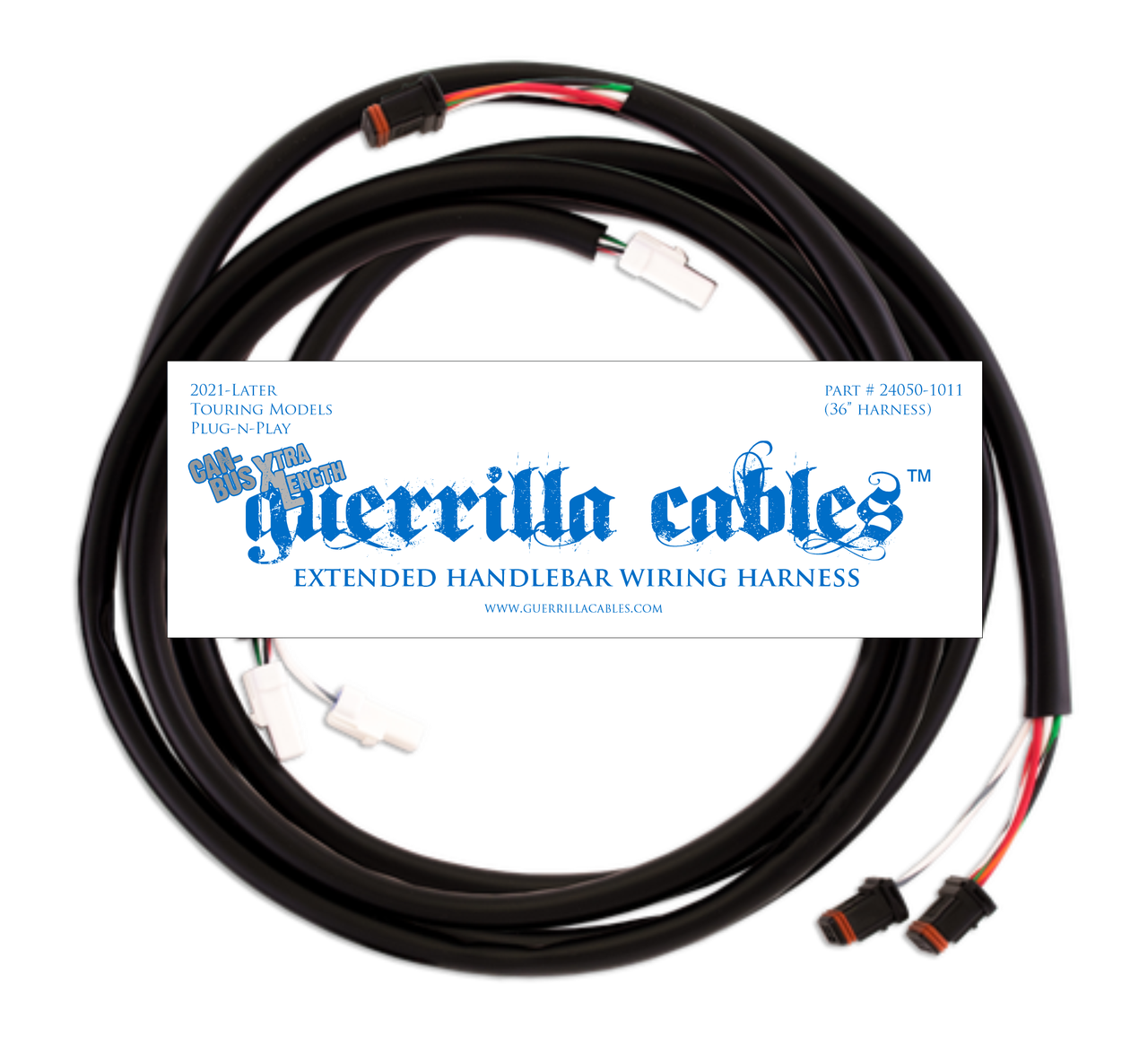 guerrilla cables, GUERRILLA CABLES - 2021-LATER TOURING CAN-BUS XTRA LENGTH HARNESS