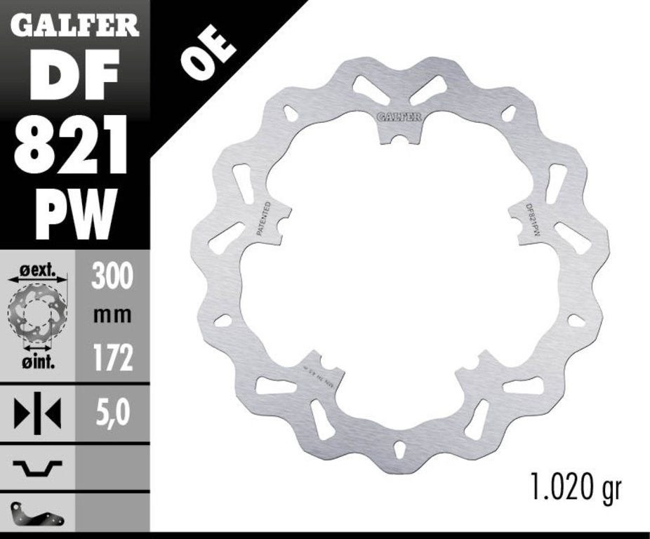 Galfer, Galfer Wave Rotor - Cast Wheel