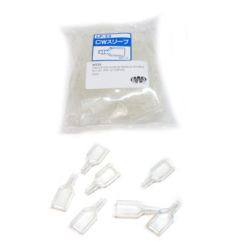 Whites Motorcycle Parts, INSULATING SLEEVE FEMALE DOUBLE BULLET (PKT of 100PCS)