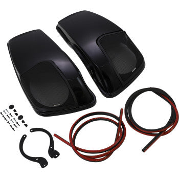 Kicker, KICKER - SADDLEBAGE SPEAKER LIDS - VIVID BLACK