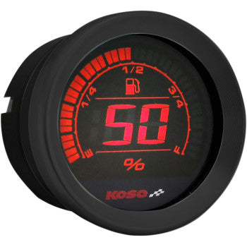 KOSO NORTH AMERICA, KOSO - 2" REPLACEMENT FUEL LEVEL GAUGE - BLACK - '04-13 TOURING