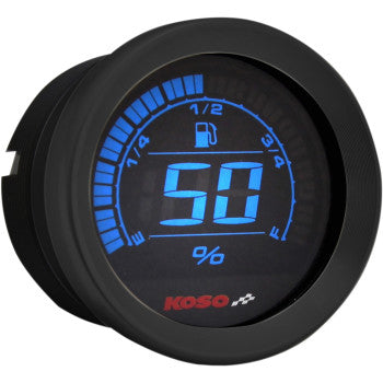 KOSO NORTH AMERICA, KOSO - 2" REPLACEMENT FUEL LEVEL GAUGE - BLACK - '04-13 TOURING