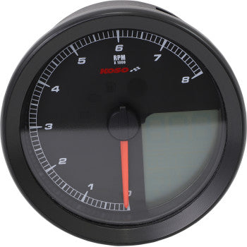 KOSO NORTH AMERICA, KOSO - HD-04 SPEEDOMETER/ TACHOMETER - BLACK BEZEL