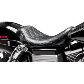 LaPera, LE PERA - BARE BONES SOLO SEAT - BLACK, DIAMOND STITCH - '06-17 DYNA