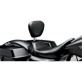 LaPera, LE PERA - BARE BONES SOLO SEAT W/ DRIVER BACKREST - BLACK SMOOTH - '08-'21 TOURING