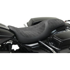 Mustang, MUSTANG - KODLIN SIGNATURE SERIES ONE-PIECE SEAT - BLACK/BLACK - '08-20 TOURING