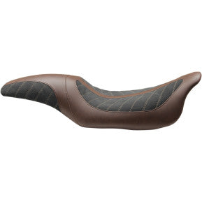 Mustang, MUSTANG - KODLIN SIGNATURE SERIES ONE-PIECE SEAT - BROWN/ BLACK - '08-20 TOURING