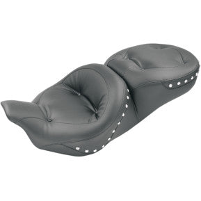 Mustang, MUSTANG - ONE-PIECE ULTRA TOURING SEAT - REGAL STYLE W/ CHROME STUDS - '08-20 TOURING