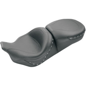 Mustang, MUSTANG - ONE-PIECE ULTRA TOURING SEAT - SMOOTH W/ BLACK STUDS - '08-20 TOURING