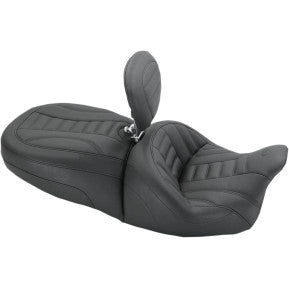 Mustang, MUSTANG - ONE-PIECE VINTAGE TOURING SEAT - FORWARD SEAT W/ DRIVERS BACKREST - '15-20 TOURING