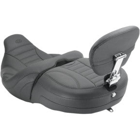 Mustang, MUSTANG - ONE-PIECE VINTAGE TOURING SEAT - STANDARD W/ DRIVERS BACKREST AND PASSENGER BACKREST - '15-20 TOURING