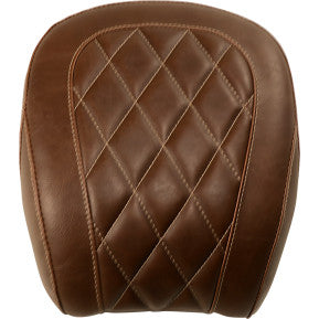 Mustang, MUSTANG - WIDE TRIPPER REAR SEAT - BROWN, DIMAOND STITCH - '18-20 FLDE, FLHC, & FLHCS