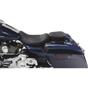 Mustang, MUSTANG - WIDE TRIPPER SOLO SEAT - BLACK, DIAMOND STITCH - '08-20 TOURING