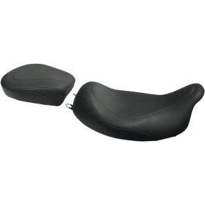 Mustang, MUSTANG - WIDE TRIPPER SOLO SEAT - BLACK, SMOOTH - '08-20 TOURING