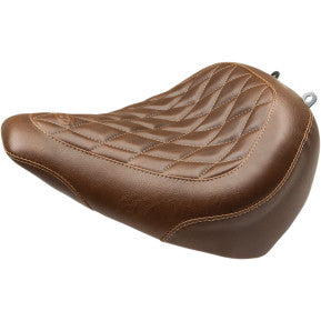 Mustang, MUSTANG - WIDE TRIPPER SOLO SEAT - BROWN, DIAMOND STITCH - '18-20 FXBR & FXBRS