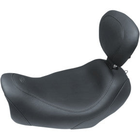 Mustang, MUSTANG - WIDE TRIPPER SOLO SEAT WITH DRIVERS BACKREST - BLACK, SMOOTH - '14-17 FXDF