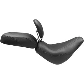 Mustang, MUSTANG - WIDE TRIPPR SEAT WITH BACKREST - BLACK, VINTAGE - ''18-20 FXBB & FXBRS